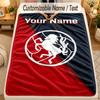 Flannel BlanketFC Twente Custom Name Text Personalized Soft Warm Throw Blanket Home Decor Gift