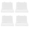 4pcs Flap Lid Hinged Cover Box Transparent Multipurpose Storage Box  Office Supplies