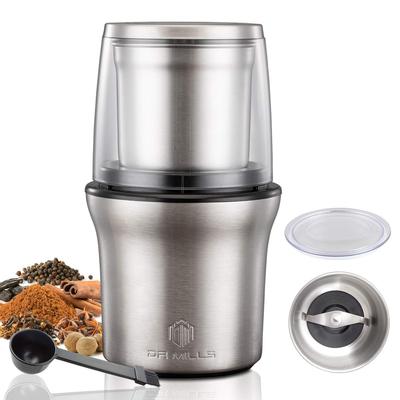DR MILLS Electric Dry Spice Coffee Removable Blade and Cup Made of SUS304 Stainless Steel DM-7412N & Grinder, Cup, Washable,