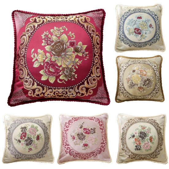 Firkantet putetrekk Vaskbart Dekorativ Komfortabel berøring Stilig 45x45 cm Blomstermønster Deksel Sofadekorasjon Hjemmeinnredning