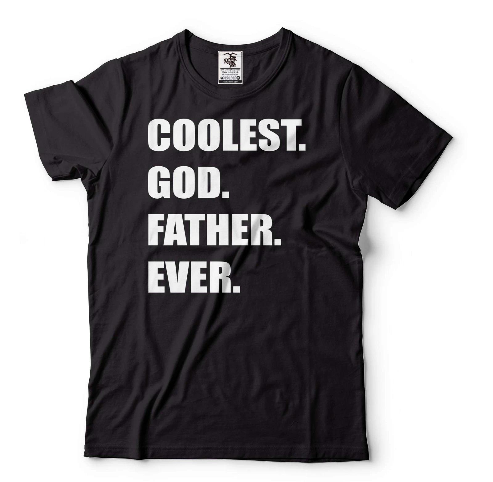 Mens Coolest God Father Ever Shirt Godfather Gifts Best Godfather Shirt Gift XL