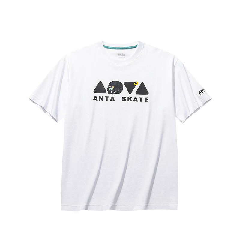 

Anta Casual Comfortable Breathable Loose Fit Round Neck Letter Short Sleeve T-Shirt Unisex Tops 172538108-1 4XL
