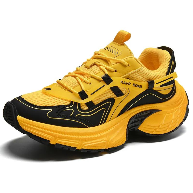 

Dad Shoes Trendy Shoes Casual Shoes Men s Shoes Men s Shoes Casual Sneakers Non Slip Breathable Running Shoe Sporty Outer Door 39 жовтий