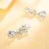 Natürliche himmelblaue Topas-Ohrringe für Frauen, 925er Sterlingsilber, edler Schmuck für den täglichen Gebrauch für Mädchen, schönes Geschenk