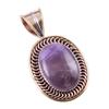 Natural Tiffany Stone 925 Solid Sterling Silver Gift TwoTone Pendant 1.50" L4J73