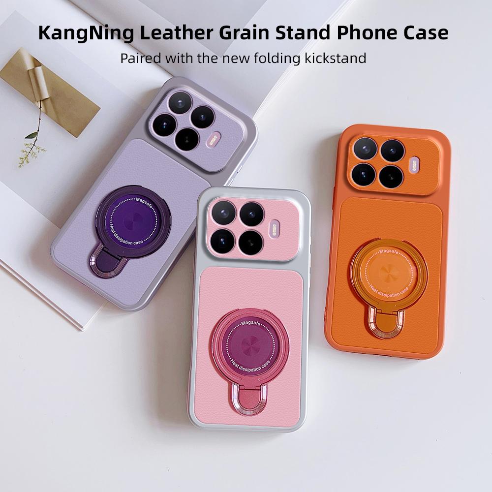For Xiaomi 17T Pro Case Xiaomi 17T Cover Xiaomi 17 Max Xiaomi 17 leather Case Magnetic Bracket Magsafe Holder Stand Cover