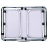 Foldable Camping Table White Aluminum 60 x 45 cm