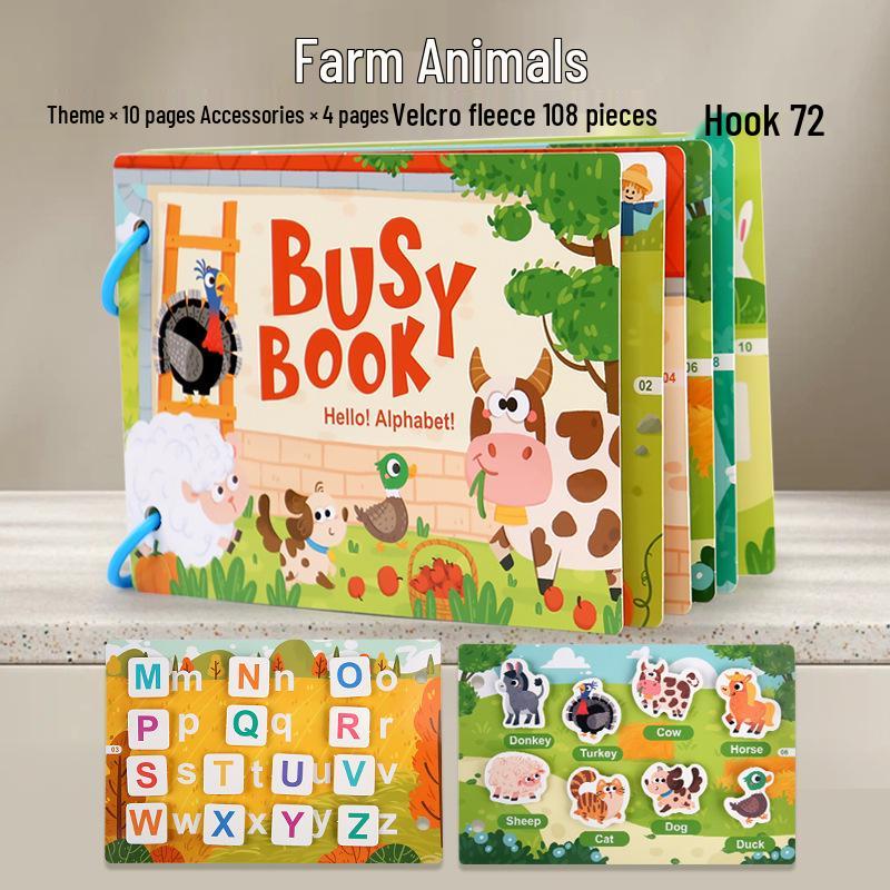 Cross-border Early Education Busy Book: Quiet Puzzle for Letter & Number Recognition