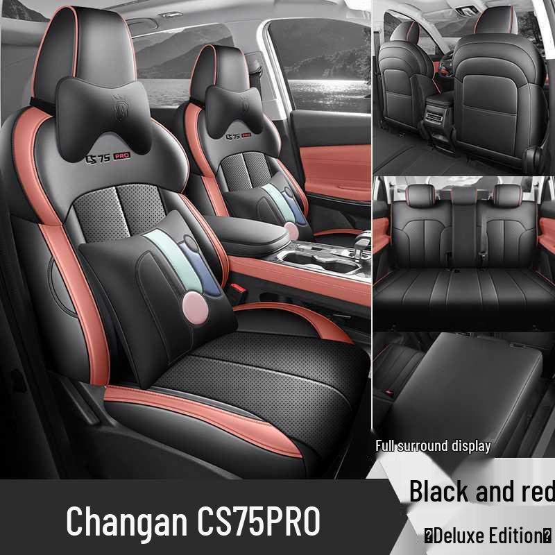 Changan CS75 PRO Seat Covers: Fully Enclosed, All-Season, Perforated Leather Car Seat Cushions for 26 Models.