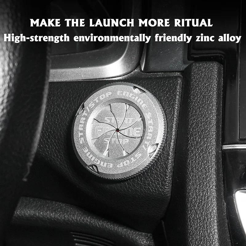 Auto Onekey Start Stop Taste Abdeckung Auto Dekor Aufkleber Motor Zündung Start Schalter Schutzhülle Motorrad Start Ring