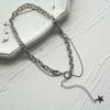 Star Stacked Belt Pendant Titanium Steel Necklace Ins Terroir Cool Bouncing Collarbone Chain Sweater Chain Pendant Accessories Women