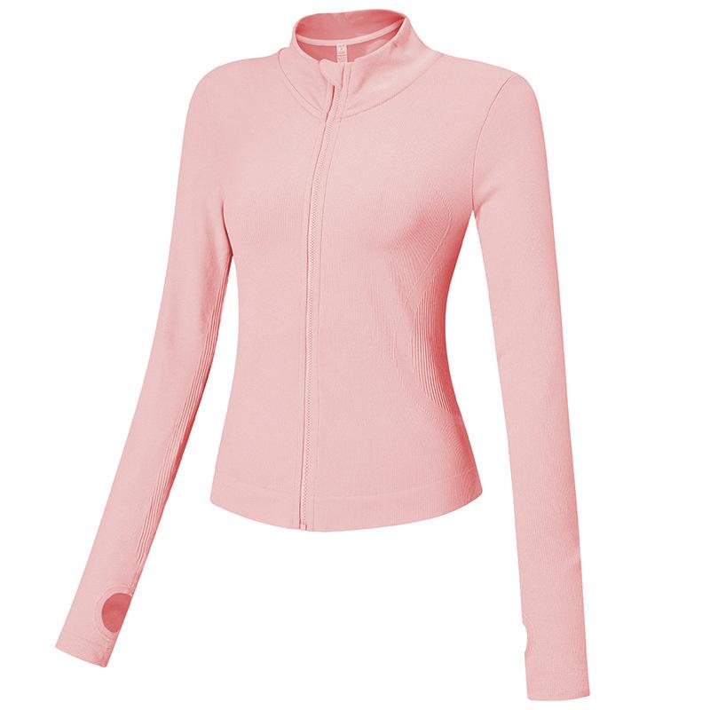 New Naked Zipper Fitness And Leisure Outdoor Tight Top For Running And Sports, Slim Long Sleeve Jacket For Women