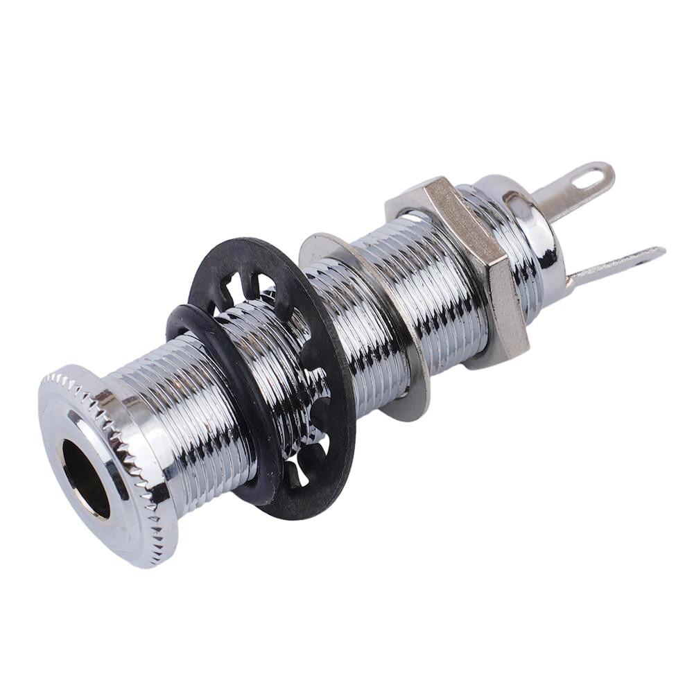 

Electric Guitar Bass Parts 6.35mm Stereo Output Input 1/4 Inch Socket Plug серебряный