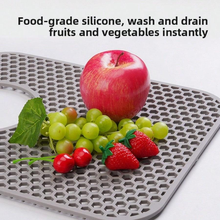 Silicone Hollow Drain Heat Insulation Pad, Kitchen Bar Filter Sink Bottom Protection, Scratch-Proof And Drop-Proof Sink Drain Pad
