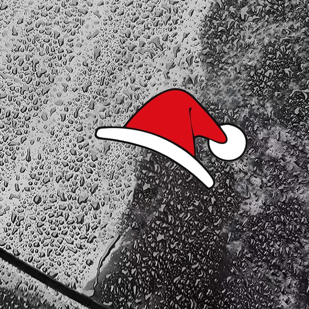 For Tesla Model 3/y Santa Hat Car Stickers Easy To Peel Festive Self-Adhesive Decoration Antler Decal Holiday Supplies
