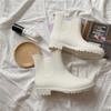 New simple outer wear rain shoes female adult short rain boots waterproof and non-slip water boots water shoes