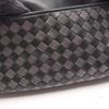Used BOTTEGA VENETA Intrecciato Shoulder Bag leather Black Gray Used Women