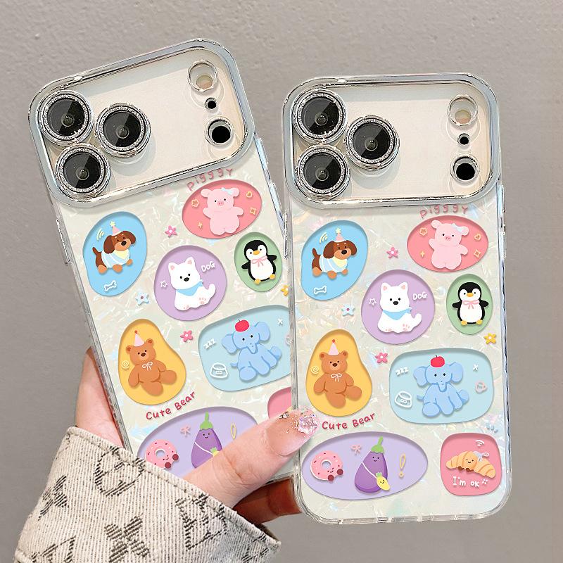 Color block animal bracelet for Apple 11promax mobile phone case iphone11 dopamine 11 all-inclusive lens film