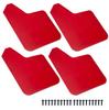 YESprime Mud Flaps, Mudguards, Splash Guards, Rally Fenders, Universal Fit for SUVs, Trucks, and Sedans, Red, Set of 4