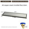 Gun Gray All Copper Anti Odor Bathroom Shower Room Sewer Invisible Floor Drain Washing Machine Toilet Drainage Device