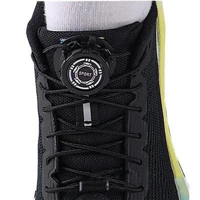 Easy Installation Automatic Shoelaces Without Ties Black White Swivel Buckle Laces Thick Rope Sneakers Shoelace Shoe Accessories