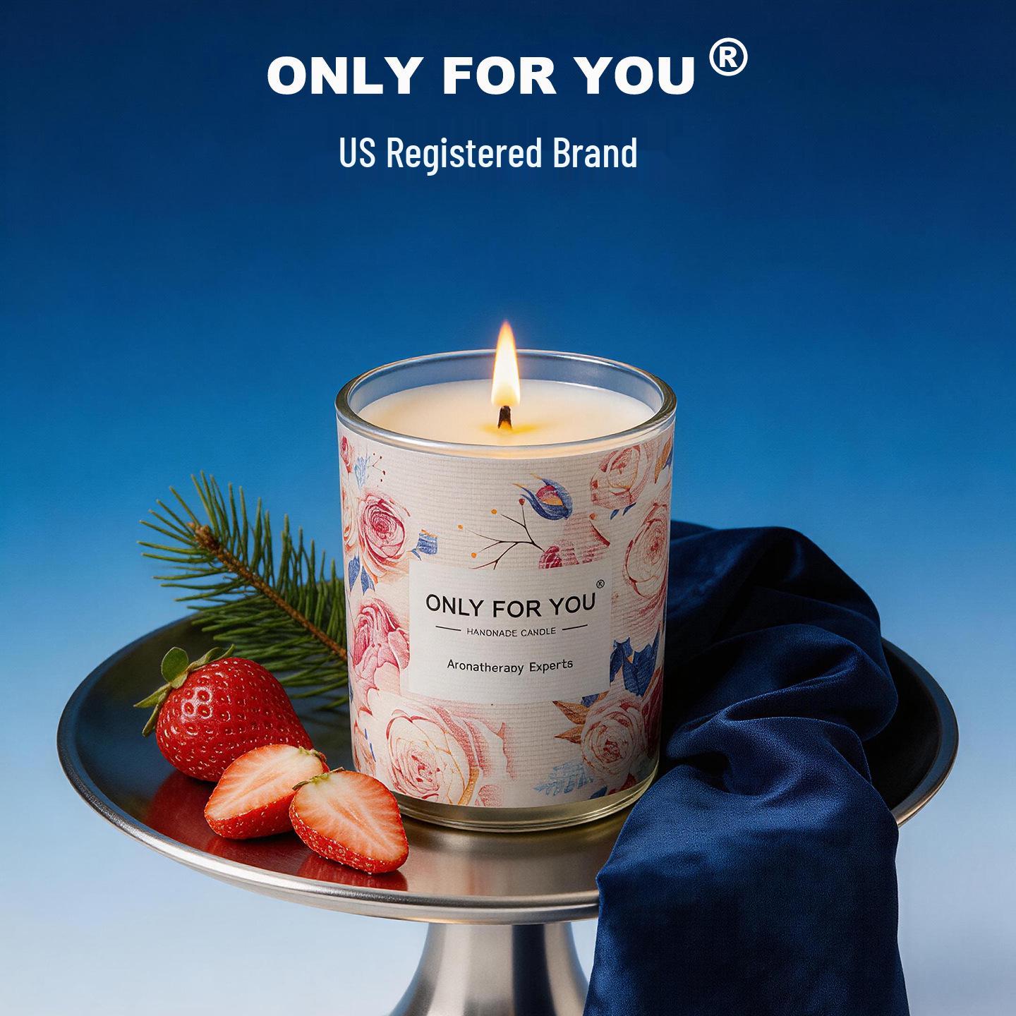 US Brand Cross-Border Floral Soy Wax Essential Oil Aromatherapy Candle Souvenir