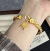 Chunxiao Peach Blossom Hemp Rope Open Bracelet Women's Light Luxury and High-end Bracelet Accessories