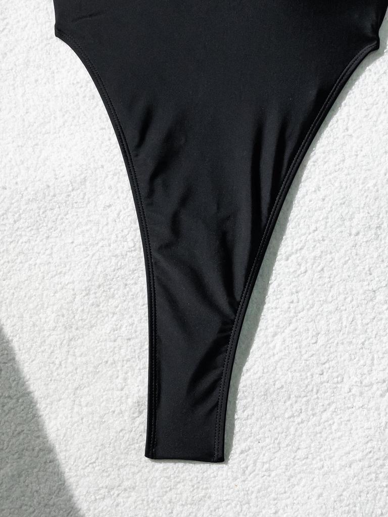 European & American Style Solid Color Backless Sexy One-Piece Bikini Swimwear