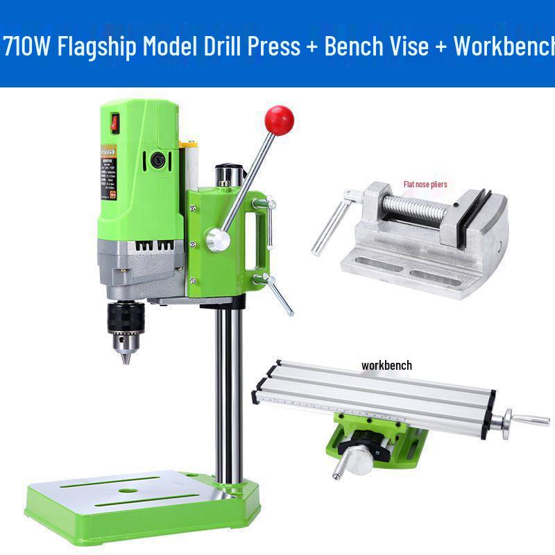 Industriequalität 220V Mini-Bohrständer - Hochpräzise Bohrmaschine für Holzbearbeitung & Kleine Aufgaben
