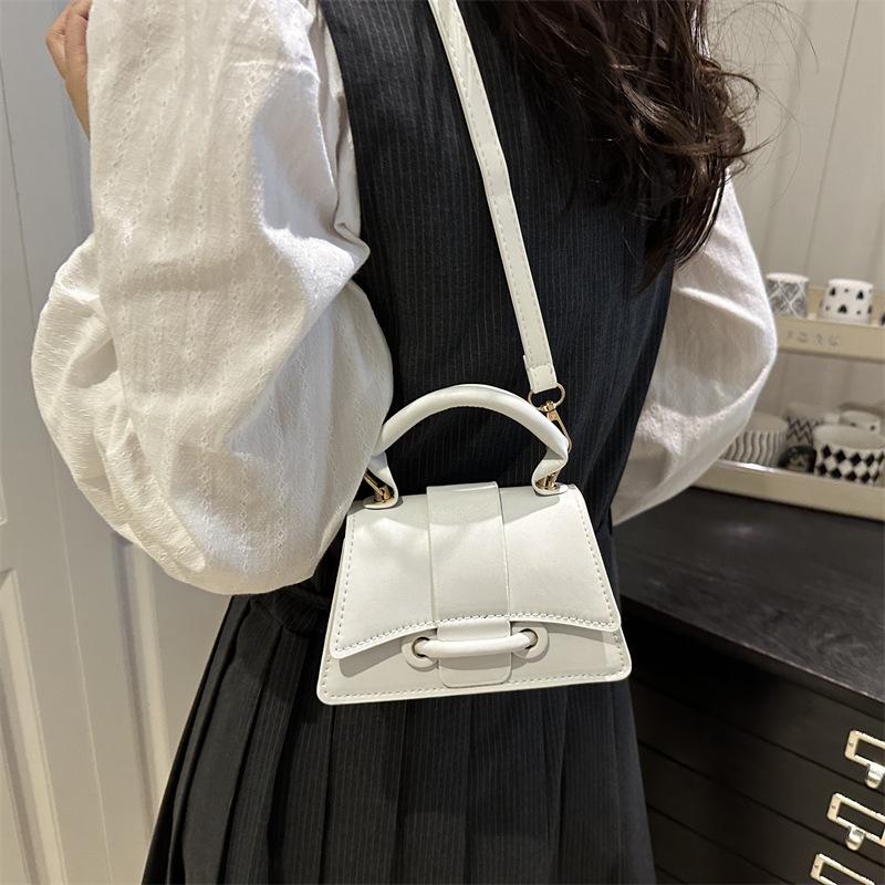 Women S Solid Color Small Square Bag Casual Shoulder Crossbody Handbag