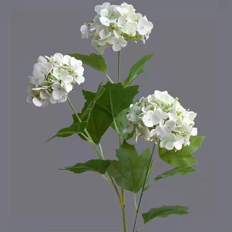 High Quality Artificial Silk Hydrangea Flower 3 Heads For Wedding Home Table Decorative Flowers