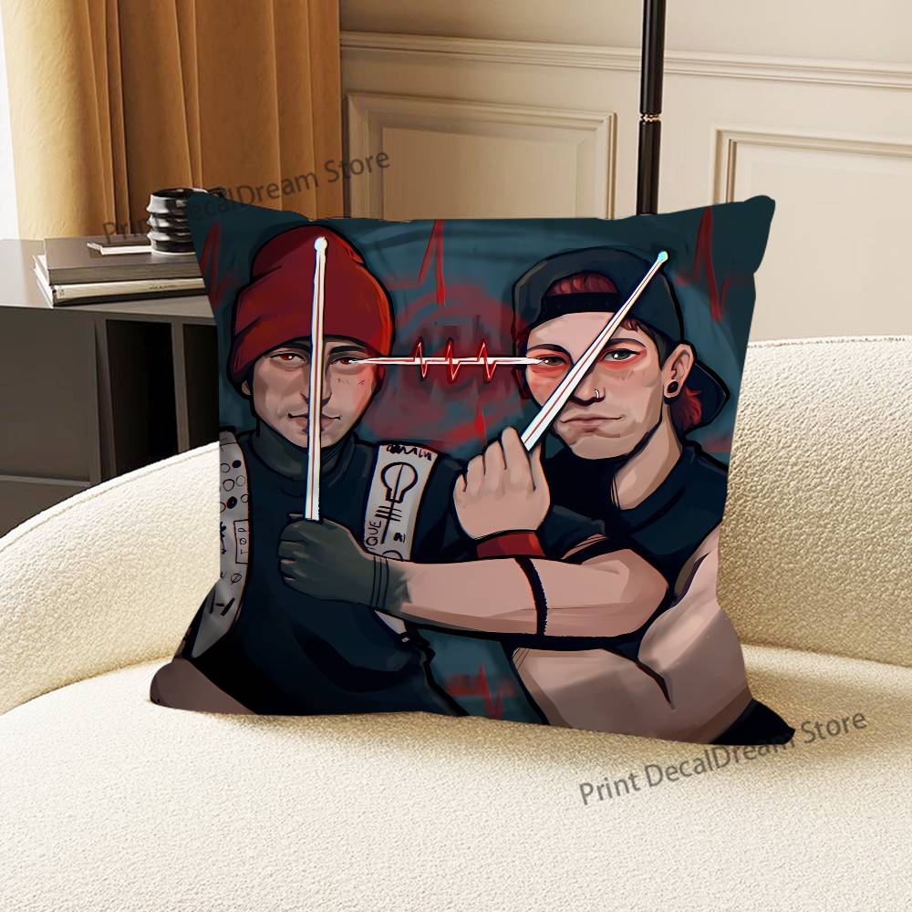 T-Tyler J-Josh J-Joseph D-Dun Printed Pillow Cover Cushion Case Simple Sofa Pillow Case No Pillow Core