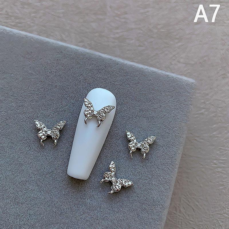 10 Stück Nail Art Charm Glänzende Nageldekoration Glitzer Nagel Maniküre Zubehör Bowknot Schmetterling Nail Art Dekorationen Teile