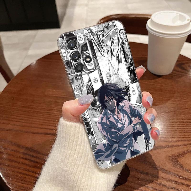 Attacks on Mikasas Titans Anime For Samsung Galaxy A55 Case A54 A52 A53 A15 A14 A13 A21S A23 A51 A34 A35 A33 A32 A72 Phone Cover