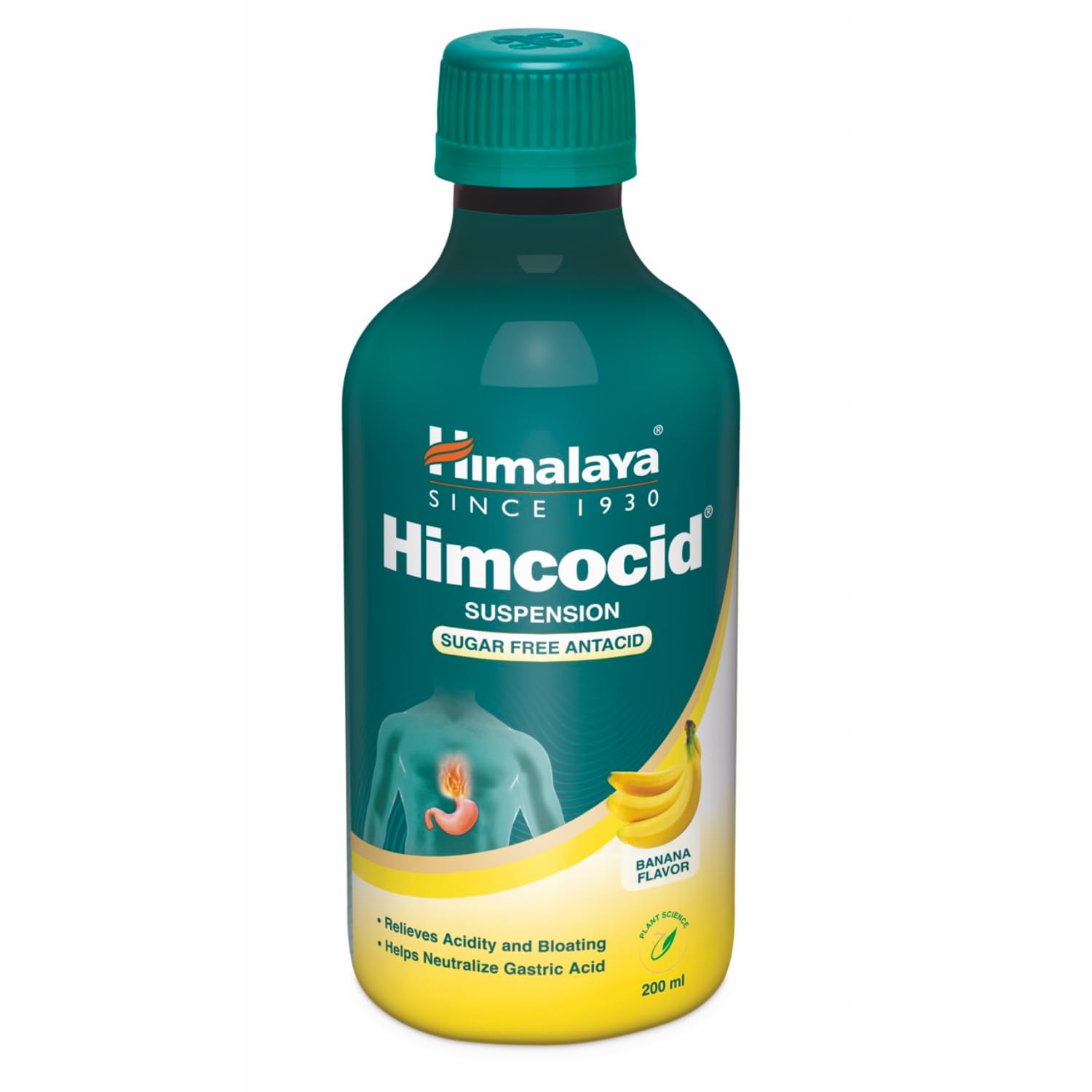 

Himalaya Himcocid-SF Antacid Suspension 200 ml Pack of 1 Banana Flavor for Digestion Relief