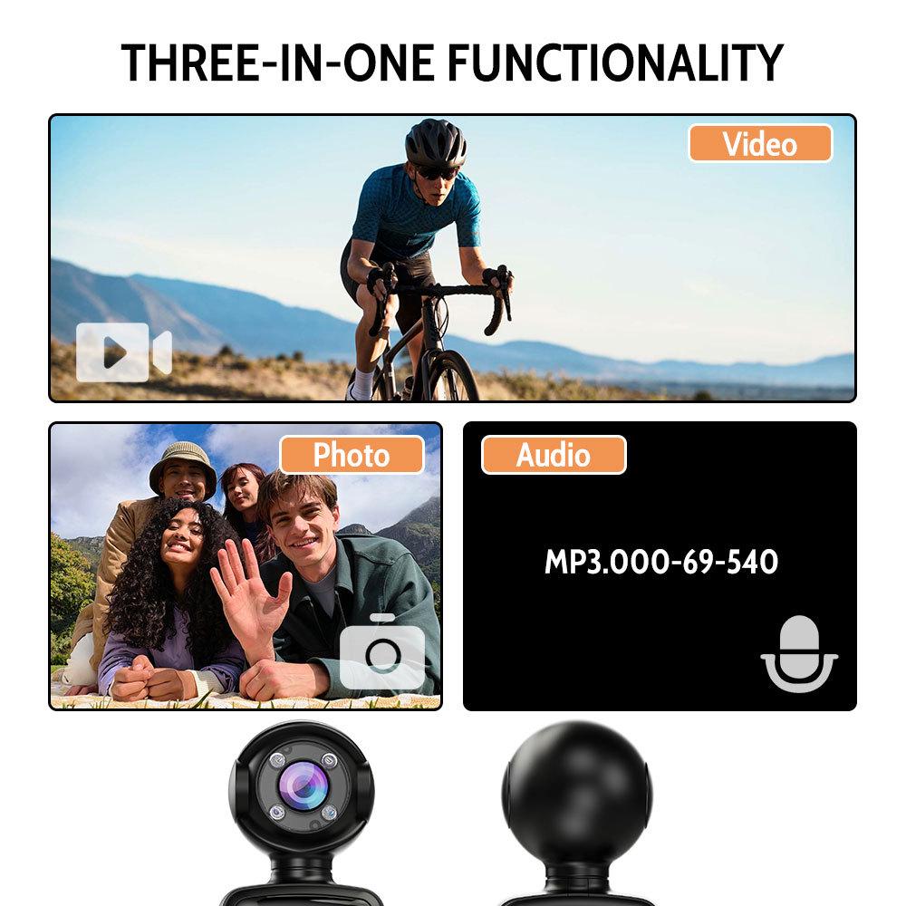 1080p HD Sports Camera for Cycling with Night Vision and WiFi