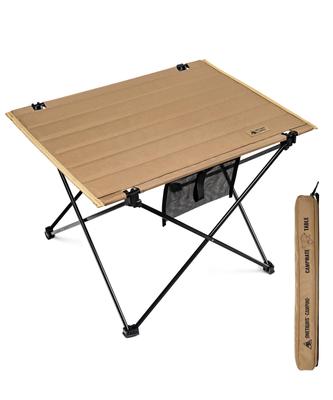 OneTigris CAMPMATE Kempingový stôl s integrovaným hliníkovým skladacím polyesterom Ľahký 30 kg Hmotnosť Prenosný a ľahký na Skladovanie 57 x 42 x cm