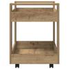 Artisan Oak Mobile Desk Cart 60 x 45 x 60 cm Engineered Wood