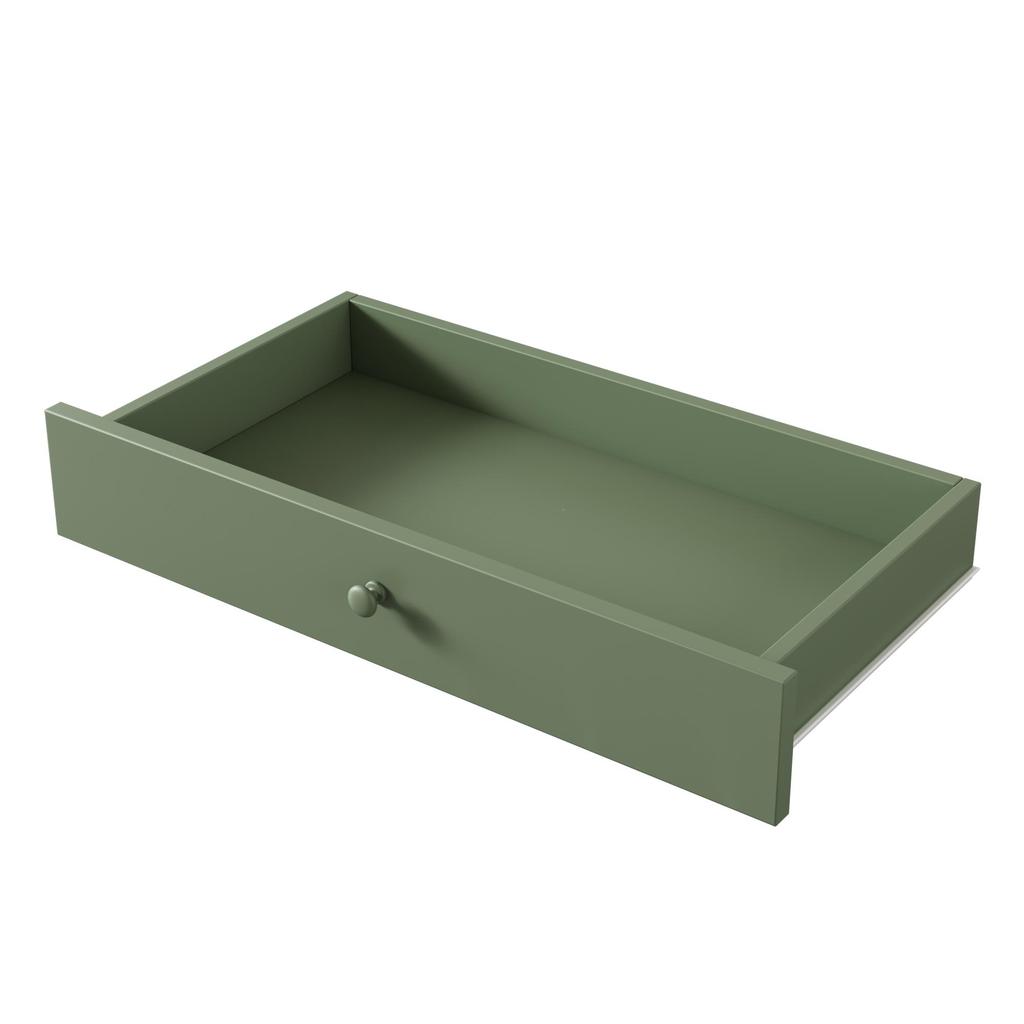 Schlafsofa Flieks 90x200 Tagesbett mit Stauraum, Funktionsbett mit 2 Schubladen, Grün