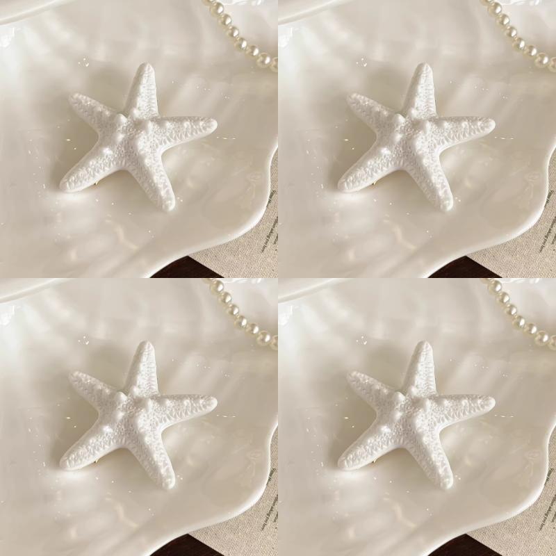 

1Pcs Resin Sea Star Hair Pins Cute Starfish Hair Clip Women Duckbill Hair Clips Girls Summer Beach Vacation Photograph Headwear A5