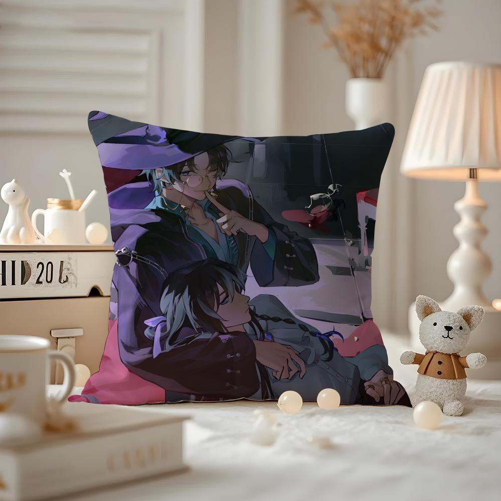 Lord Of Mysteries Anime Cushion Cover Pattern Printed Pillowcase For Living Room Sofa Cushion Cover & Bedroom Decor