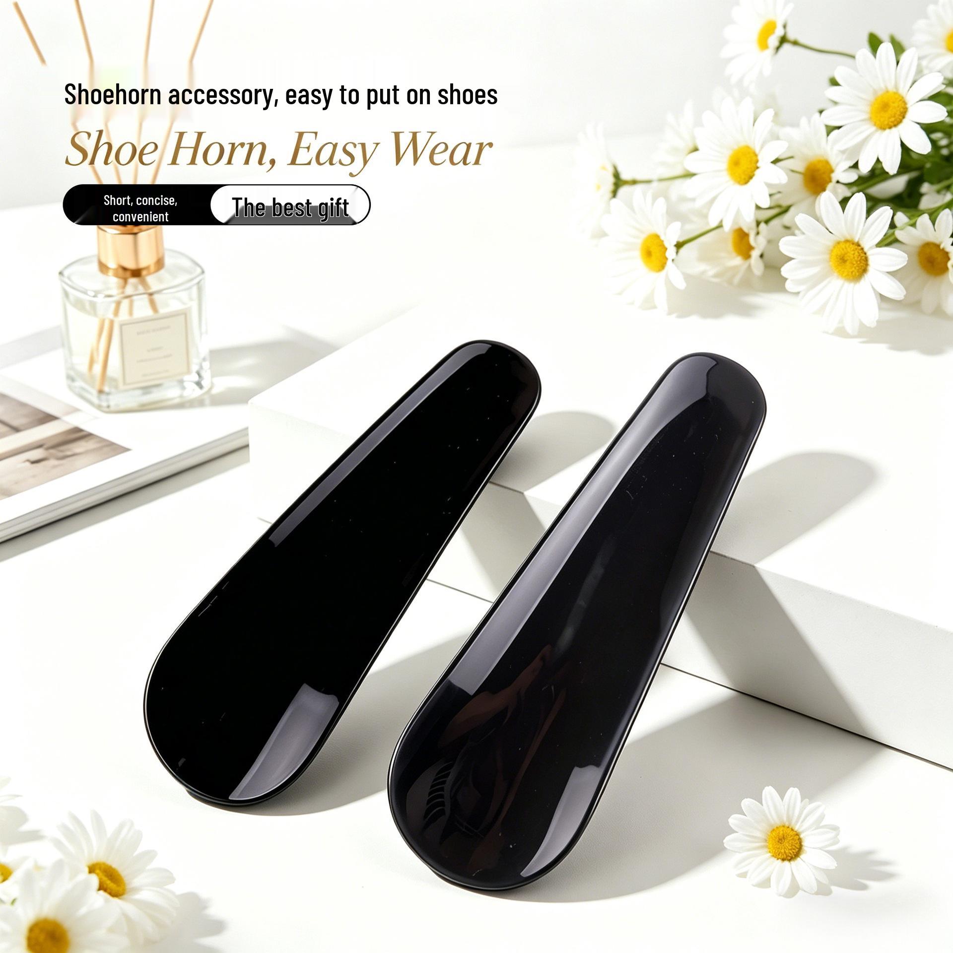 Long-Handled Plastic Shoe Horn for Seniors - Convenient No-Bend Shoe Aid 100