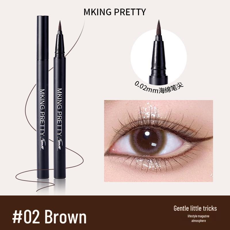 

MKING PRETTY Cool Waterproof Eyeliner Pen – Thin, Smooth, Long-lasting, Non-smudging, Sweatproof, Beginner-Friendly.