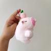 Cute Stuffed Animals Plush Capybara Keychain 12cm Cartoon Simulation Capybara Pendant Snot-Pulling Cute School Bag Pendant