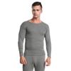 Round Neck Loungewear Mens O-neck Long Sleeve Pajama Collection with Elastic Waist Pants 2 Piece Single Color Homewear for Comfortable