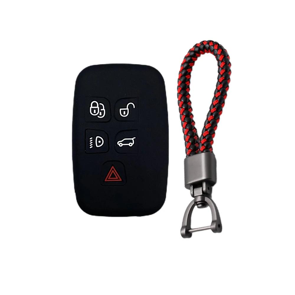 silicone car key case holder shell soft remote cover protector for Land Rover Range Rover Sport Discovery 3 4 Elander 2 Evoque