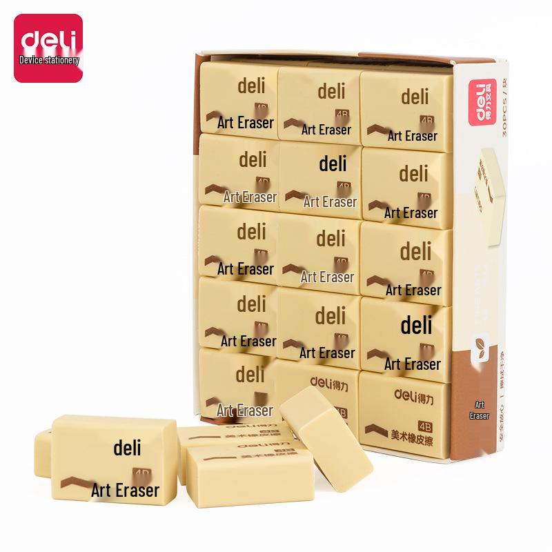 Deli 7534 4B Art Eraser - Clean and Low Crumb for Students and Artists Single Pack 32x22x12mm