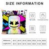 M-Marshmello Music Producer Cushion Cover Pillowcase Ultra Soft Skin Friendly Fabric Cloud Like Comfort & Concealed Zipper