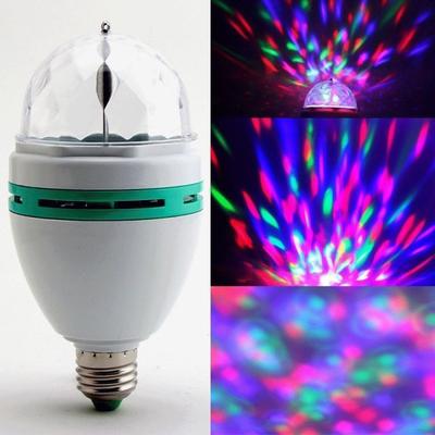 Heiß! Onedayshop® RGB Kristallkugel-Effektleuchte E27 LED-Drehfunktion für Bühnenbeleuchtung für Disco-DJ-Partys