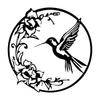 1pc Black Flower Bird Round Metal Wall Decor For Bedroom Living Room Garden Entrance Ornament Accessories 30*30cm